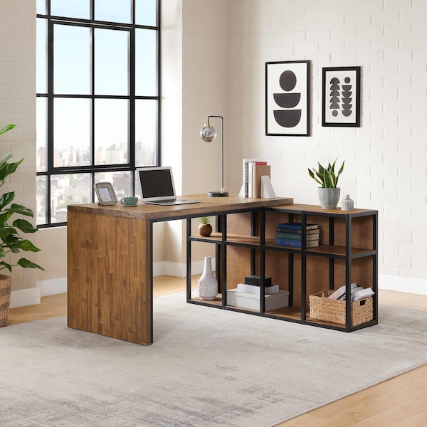 Alaterre Furniture 55 D X 30 H, 55 W X Acacia, Natural Aged Brown ANLO0833 - main